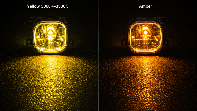 amber vs yellow fog lights difference