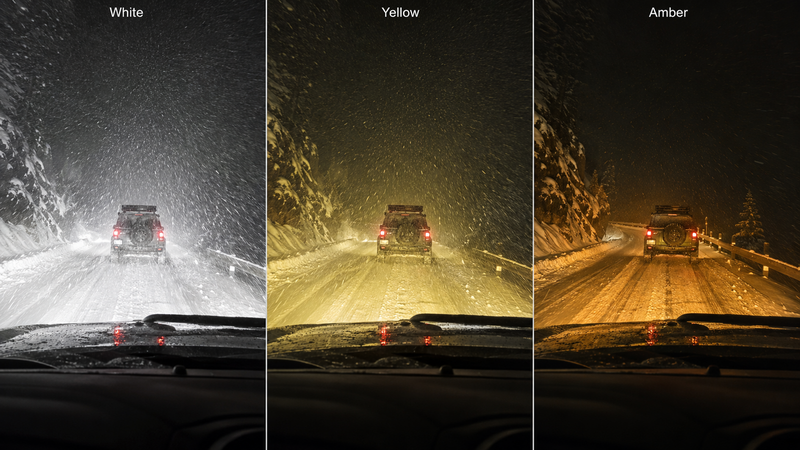 amber vs yellow vs white fog lights