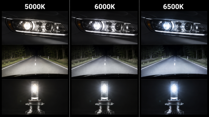 5000k vs 6000k vs 6500k headlight