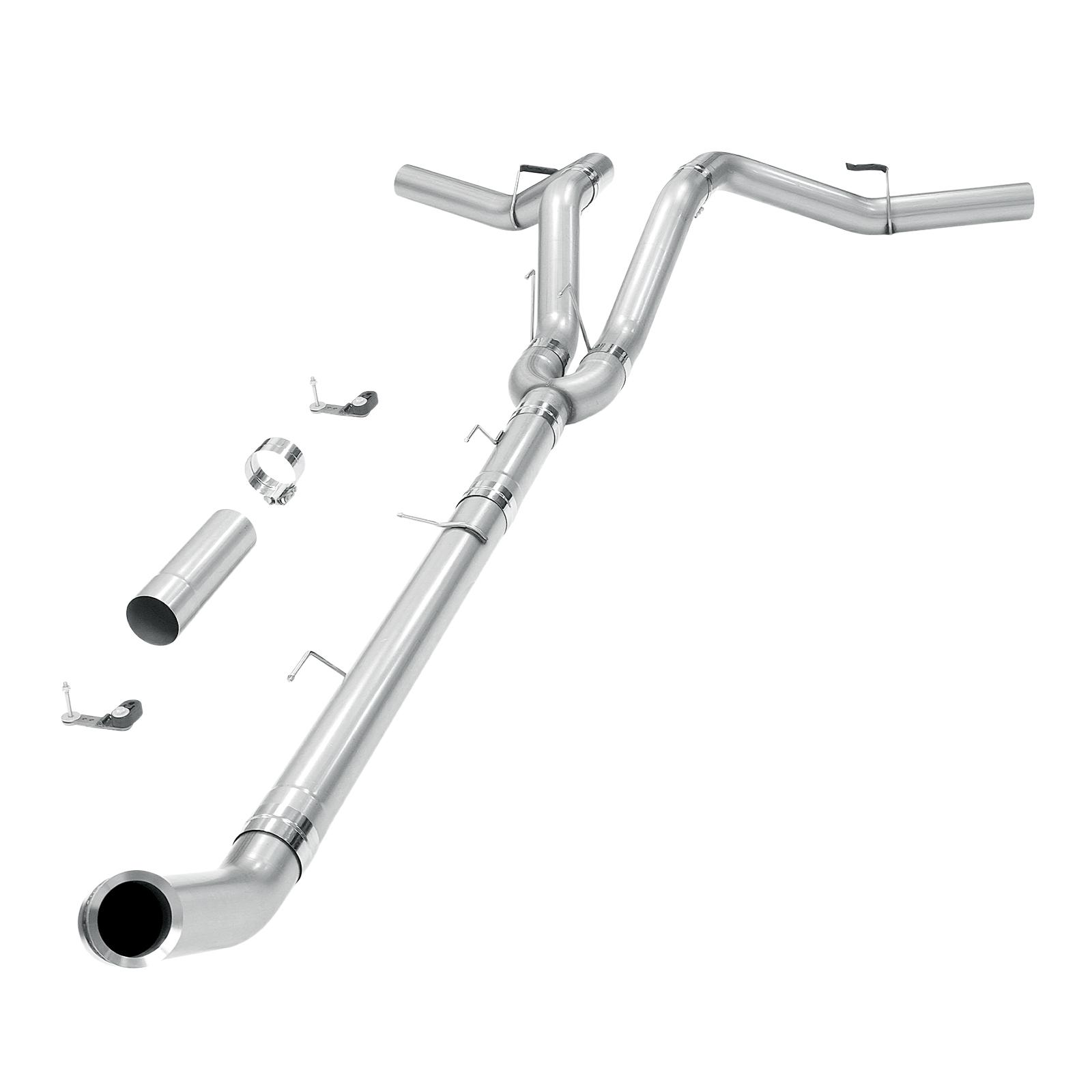 6.7L Cummins 5 Inch Downpipe-Back Dual DPF Delete Race Pipe for 2013-2018 Dodge Ram 2500/3500 0