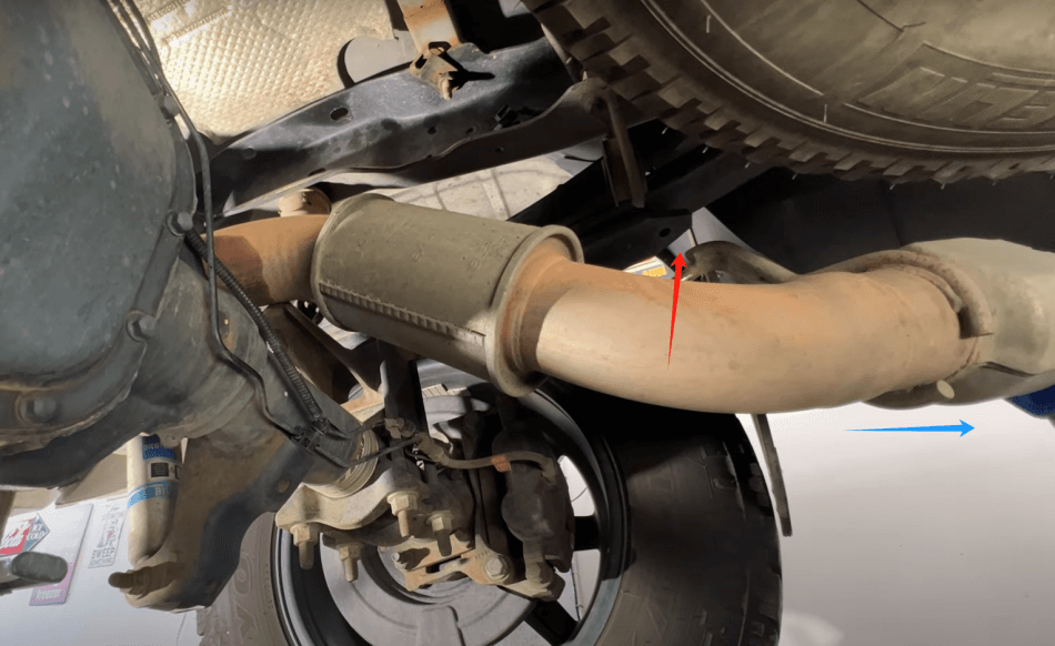 remove the rear exhaust pipe