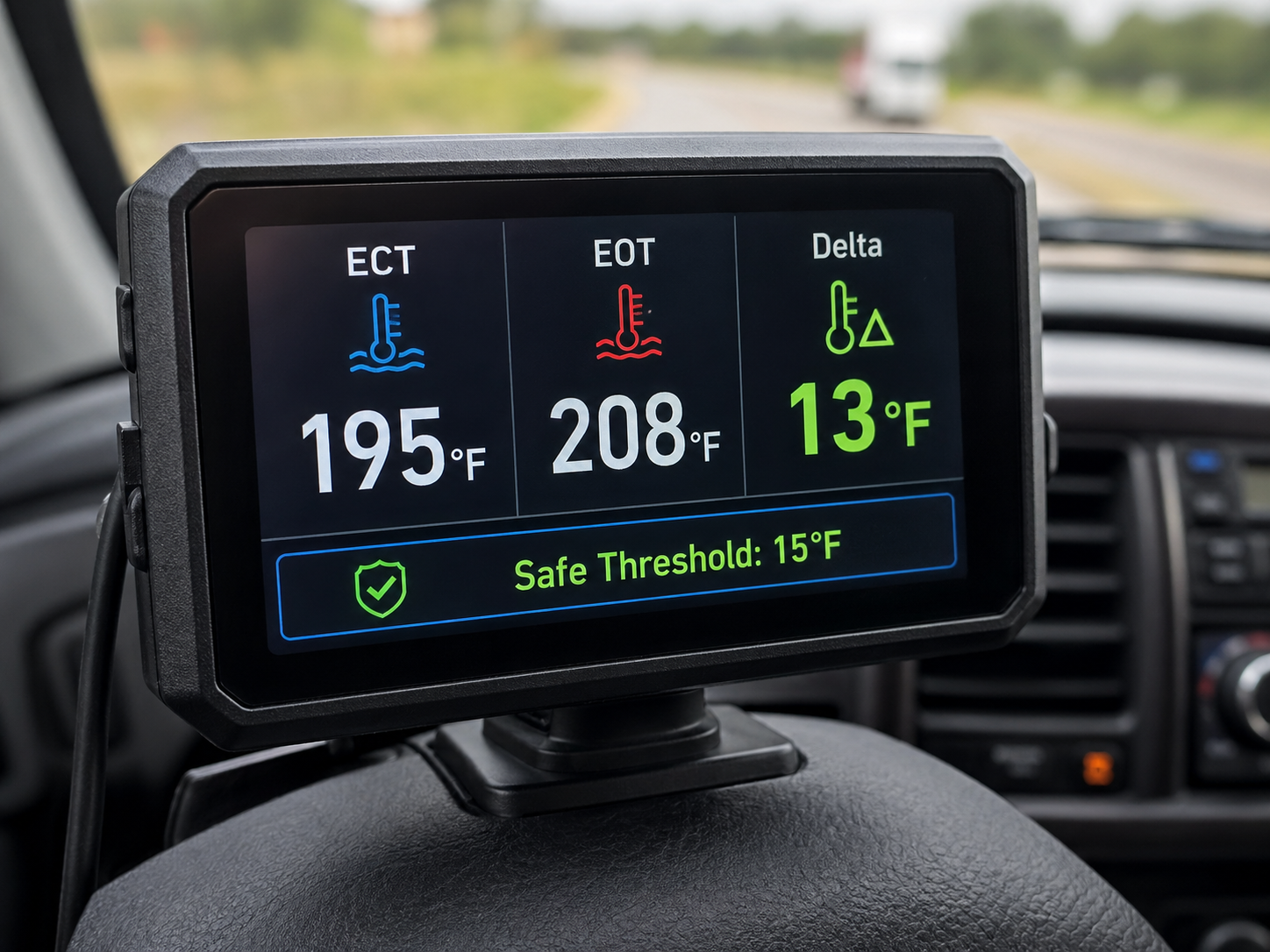 6.0 Powerstroke oil coolant temperature delta monitor