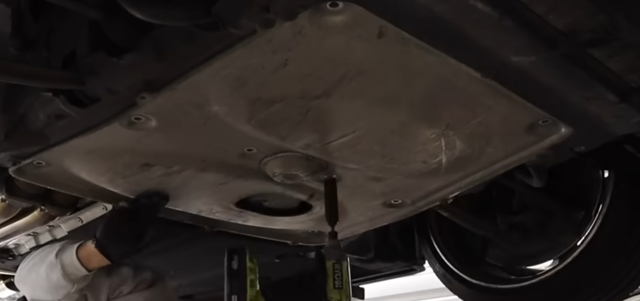 BMW F80 M3 underbody shield removal for downpipe access
