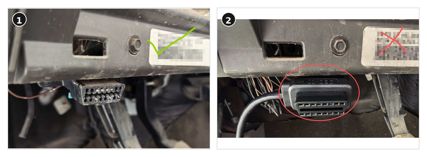 make sure obd 2 not connected