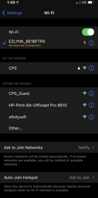 connect mobile to the auto agent wifi