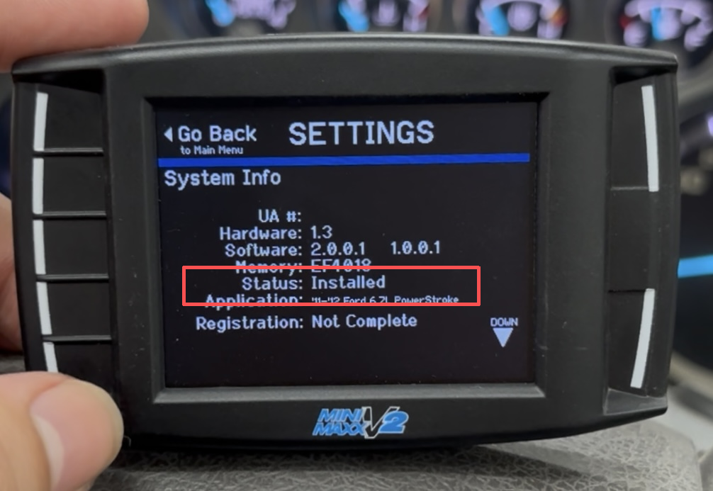 confirm installed status