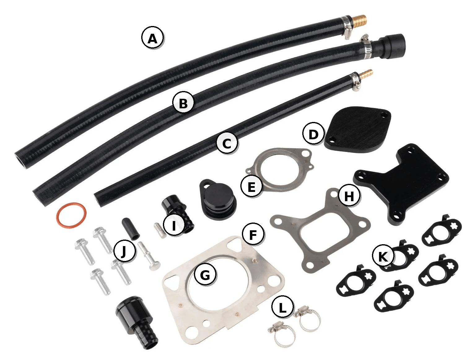 suncentauto 2017 to 2025 l5p egr delete kit components