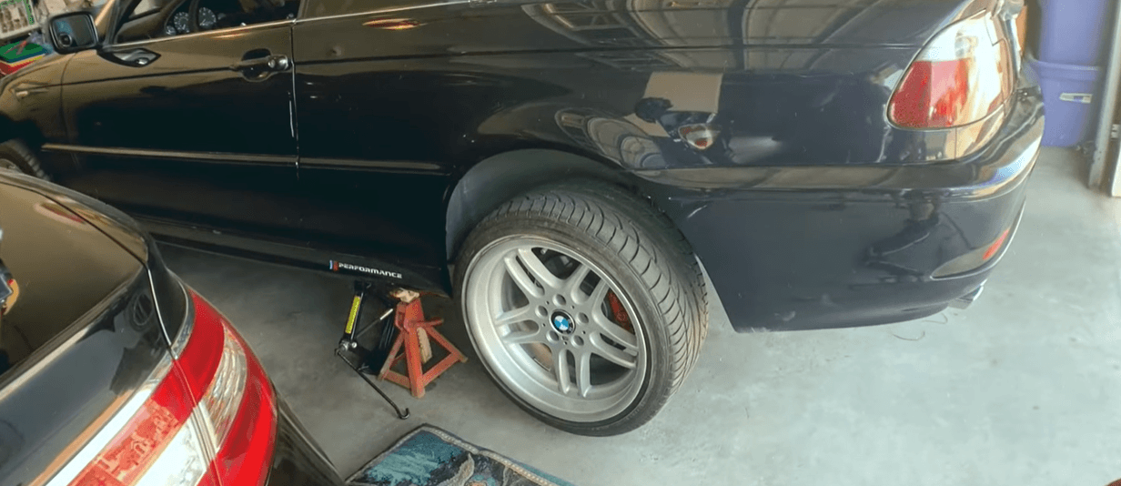 Use a jack to safely lift the car