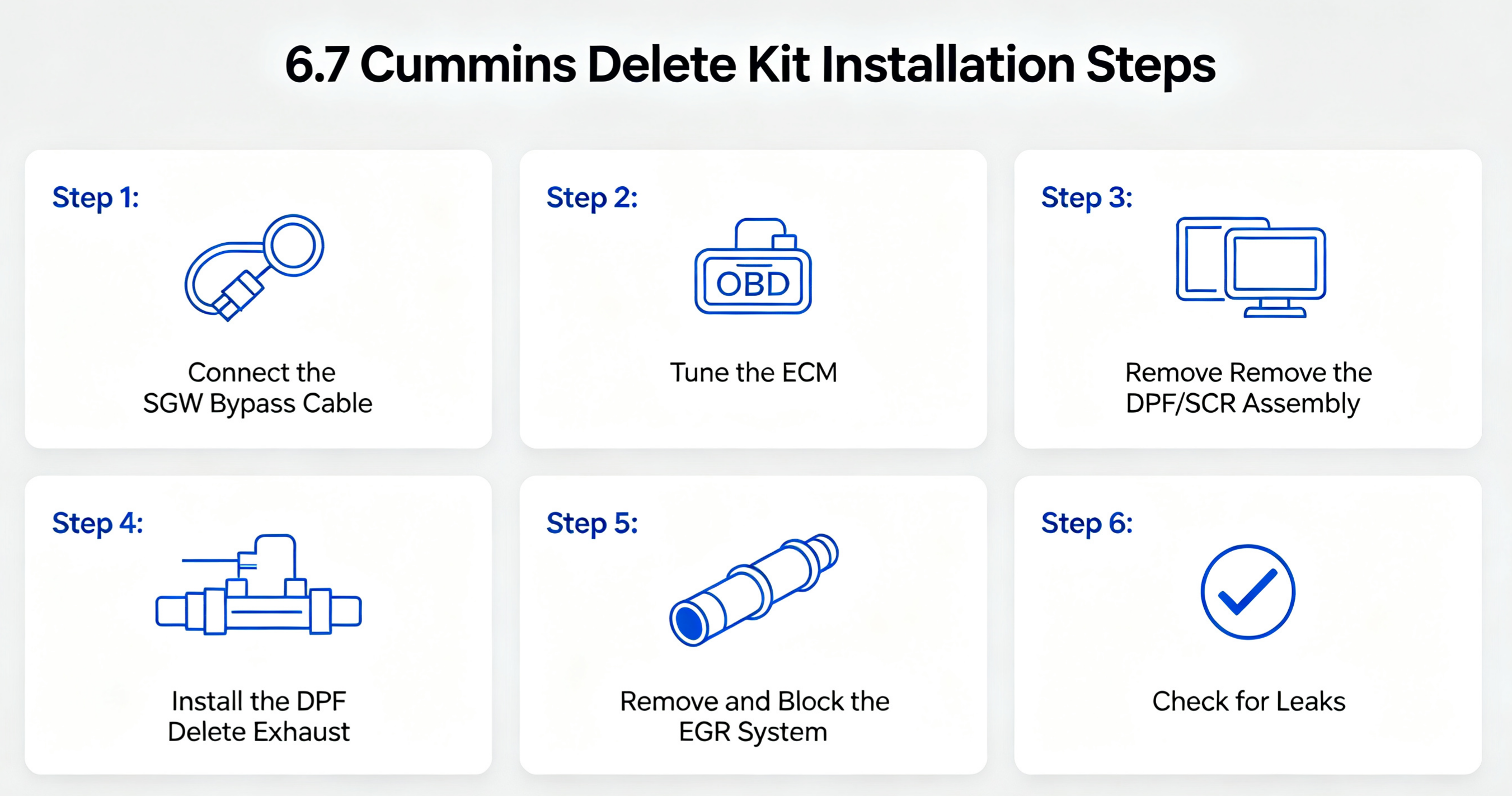 how to delete a 2019 6.7 cummins installation