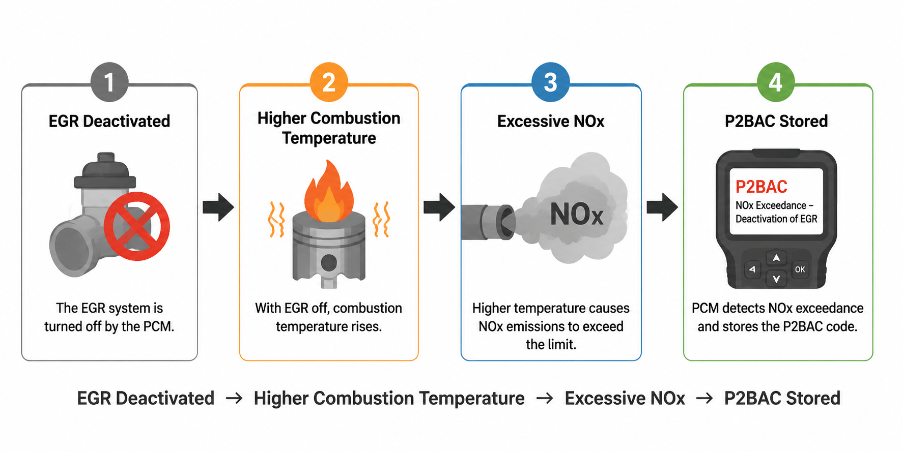 p2bac code nox exceedance deactivation of egr