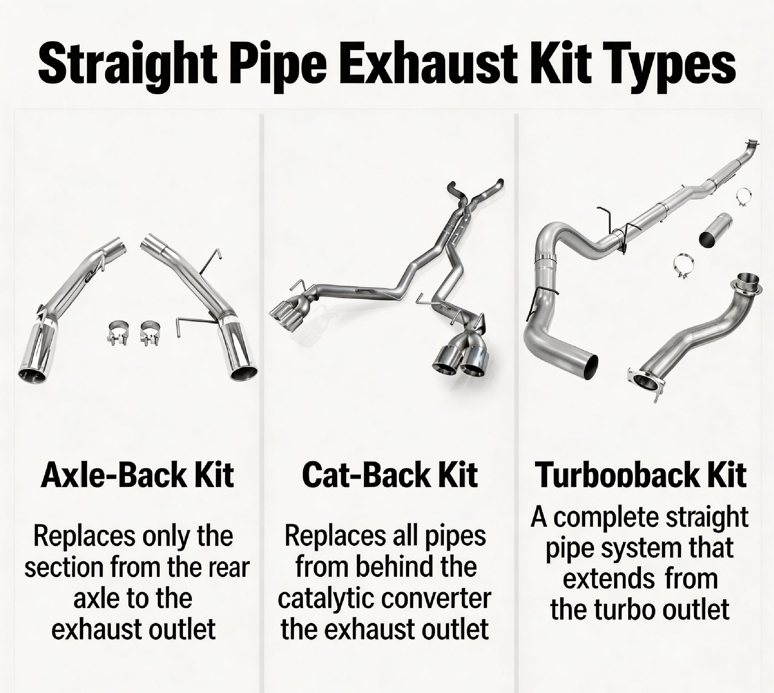 types of exhaust pipe kit