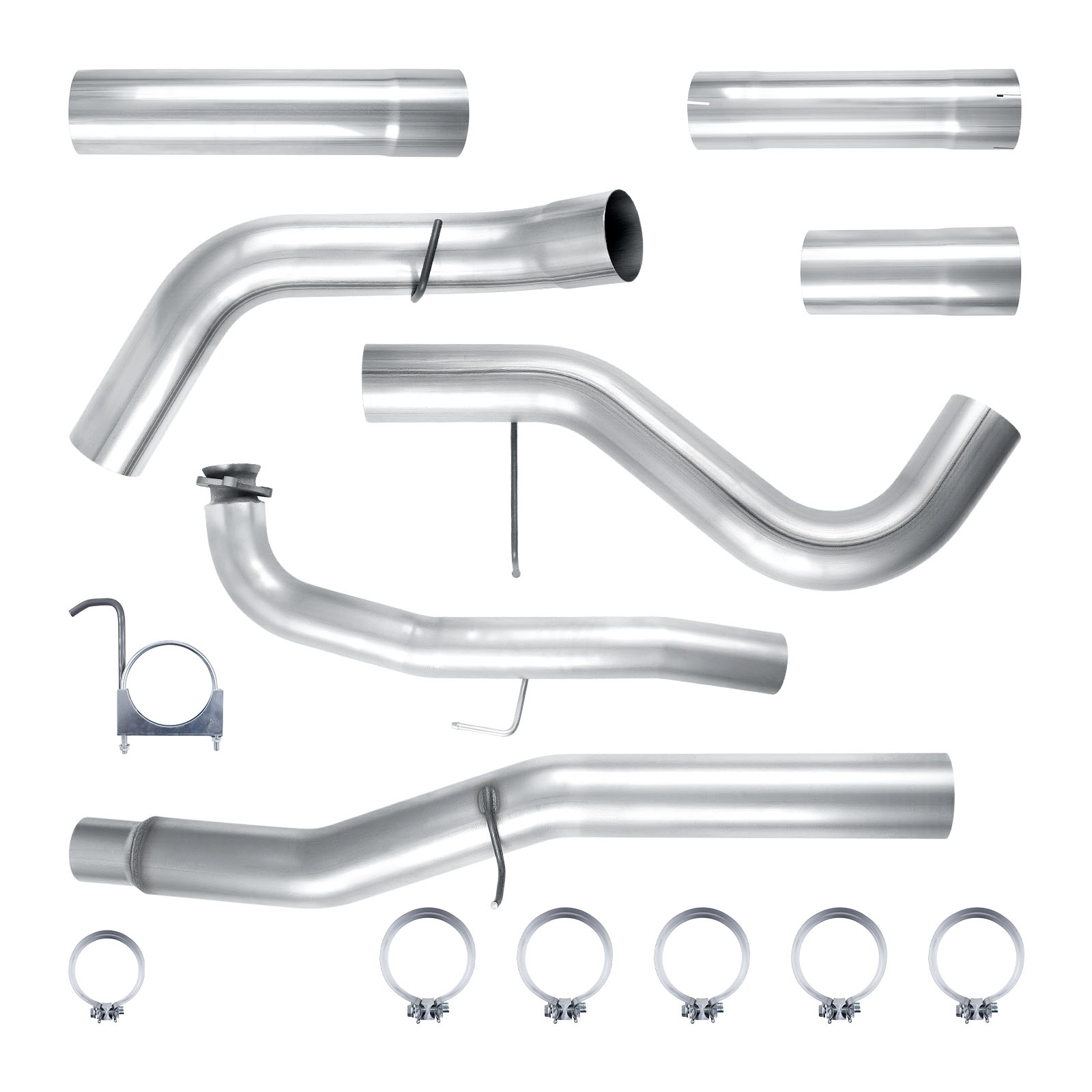2015.5-2016 6.6L Duramax LML 5" Downpipe-Back CAT/DPF Delete Exhaust System For Silverado Sierra 2500/3500HD 6