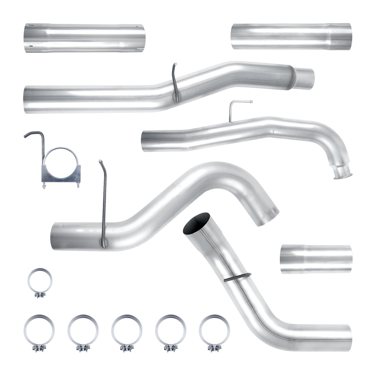 2011-2015 6.6L Duramax LML 5" Downpipe-Back CAT/DPF Delete Exhaust System For Silverado Sierra 2500/3500HD 4