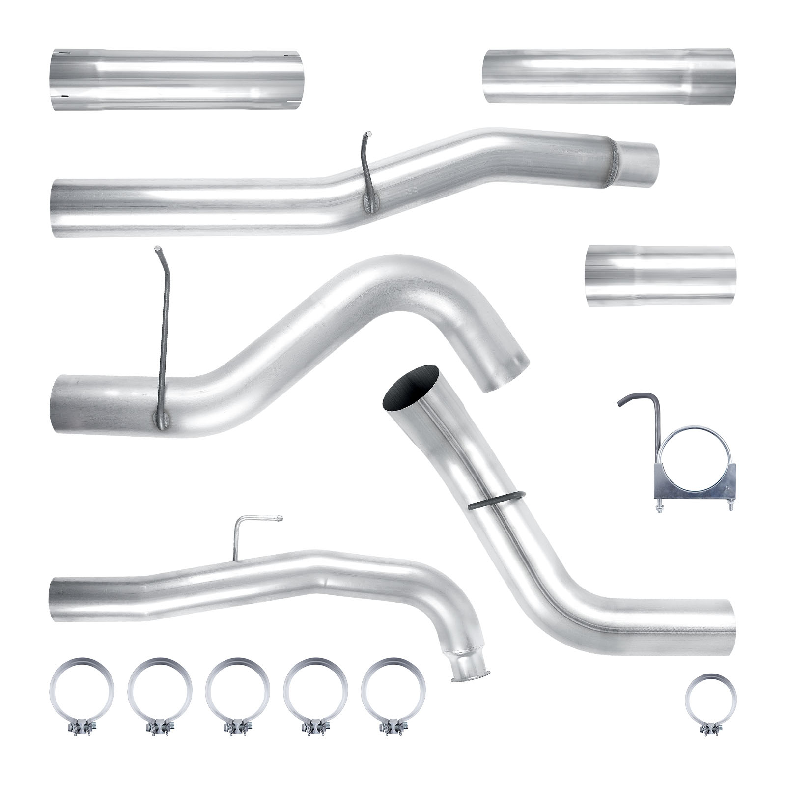 2011-2015 6.6L Duramax LML 5" Downpipe-Back CAT/DPF Delete Exhaust System For Silverado Sierra 2500/3500HD 5