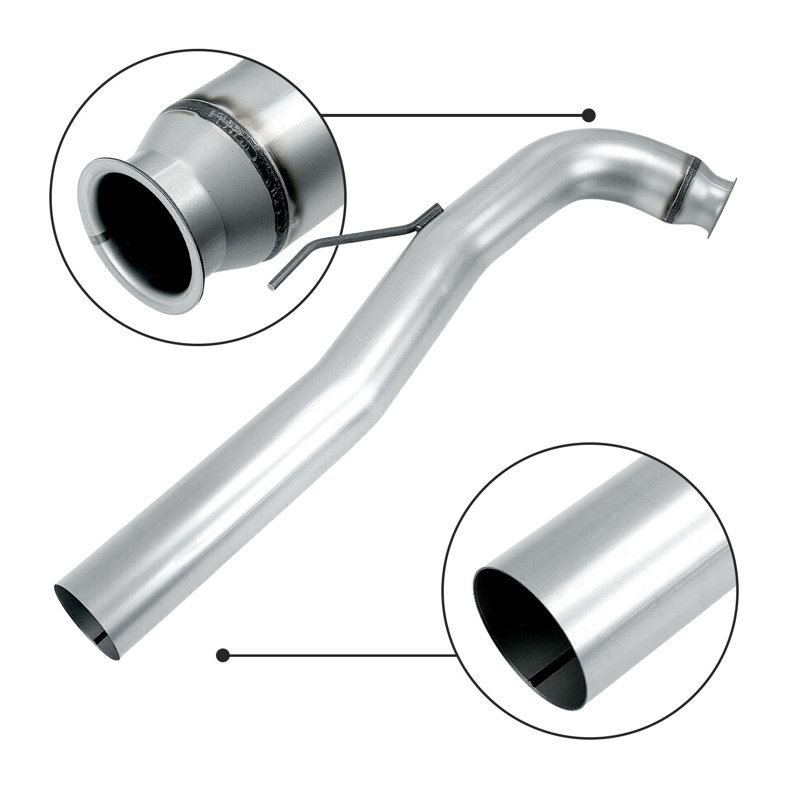 2011-2015 6.6L LML Duramax 4" DPF-Delete Downpipe-Back Exhaust System For Silverado Sierra 2500 3500HD 2