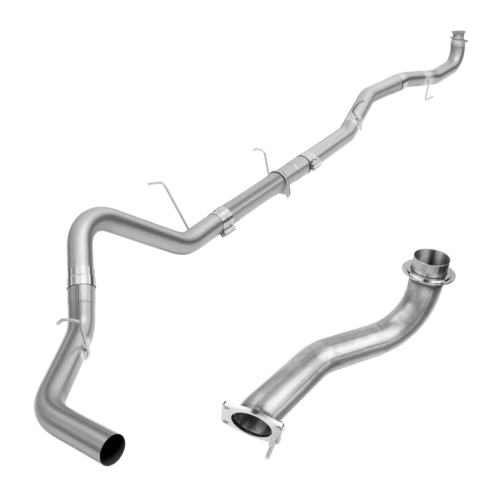 2017-2019 6.6L Duramax 4" Turbo-Back Exhaust For GM Silverado Sierra 2500 3500HD 0