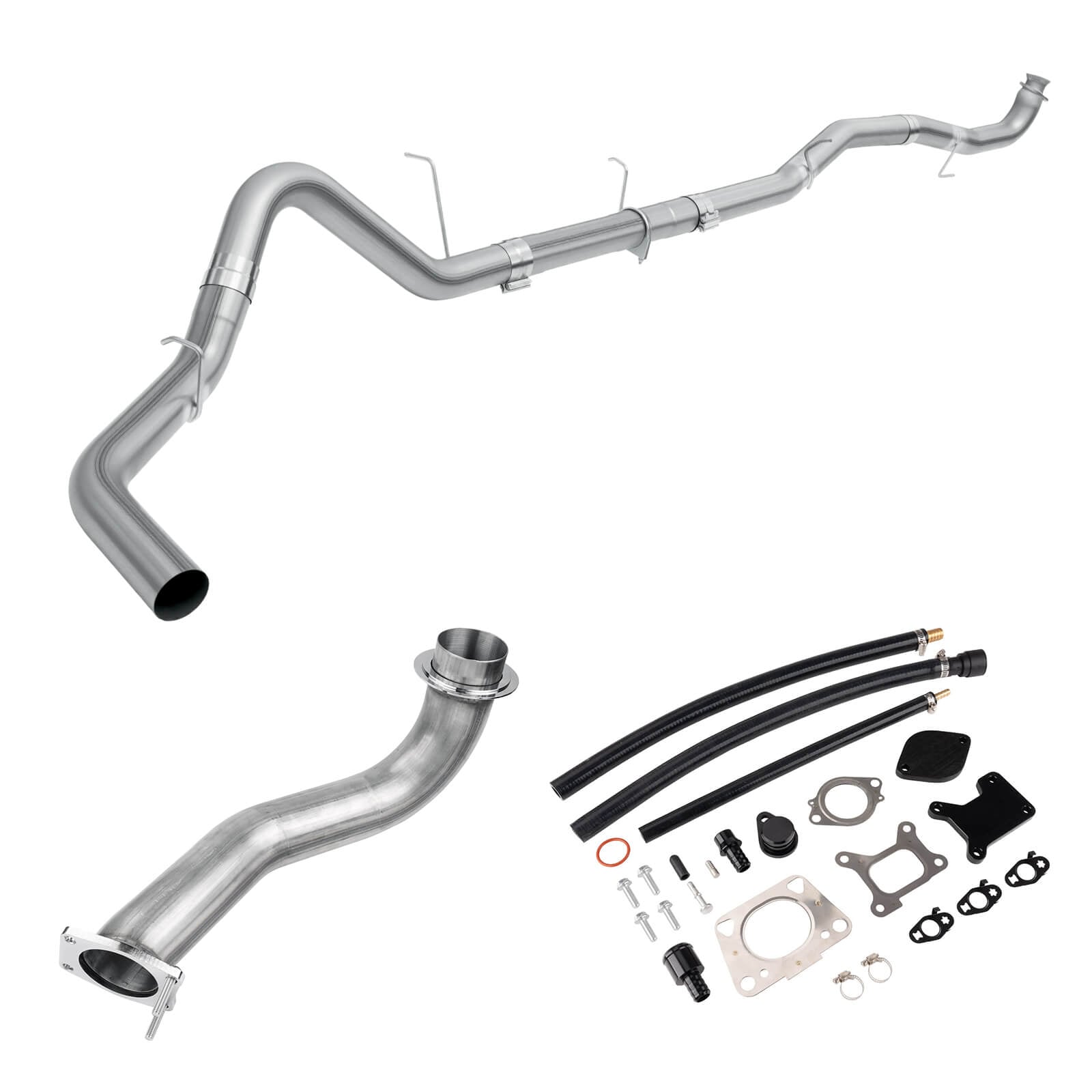 2017-2019 6.6L GM Duramx L5P 4" Downpipe-back Exhaust & EGR Delete Kit & Downpipe 0