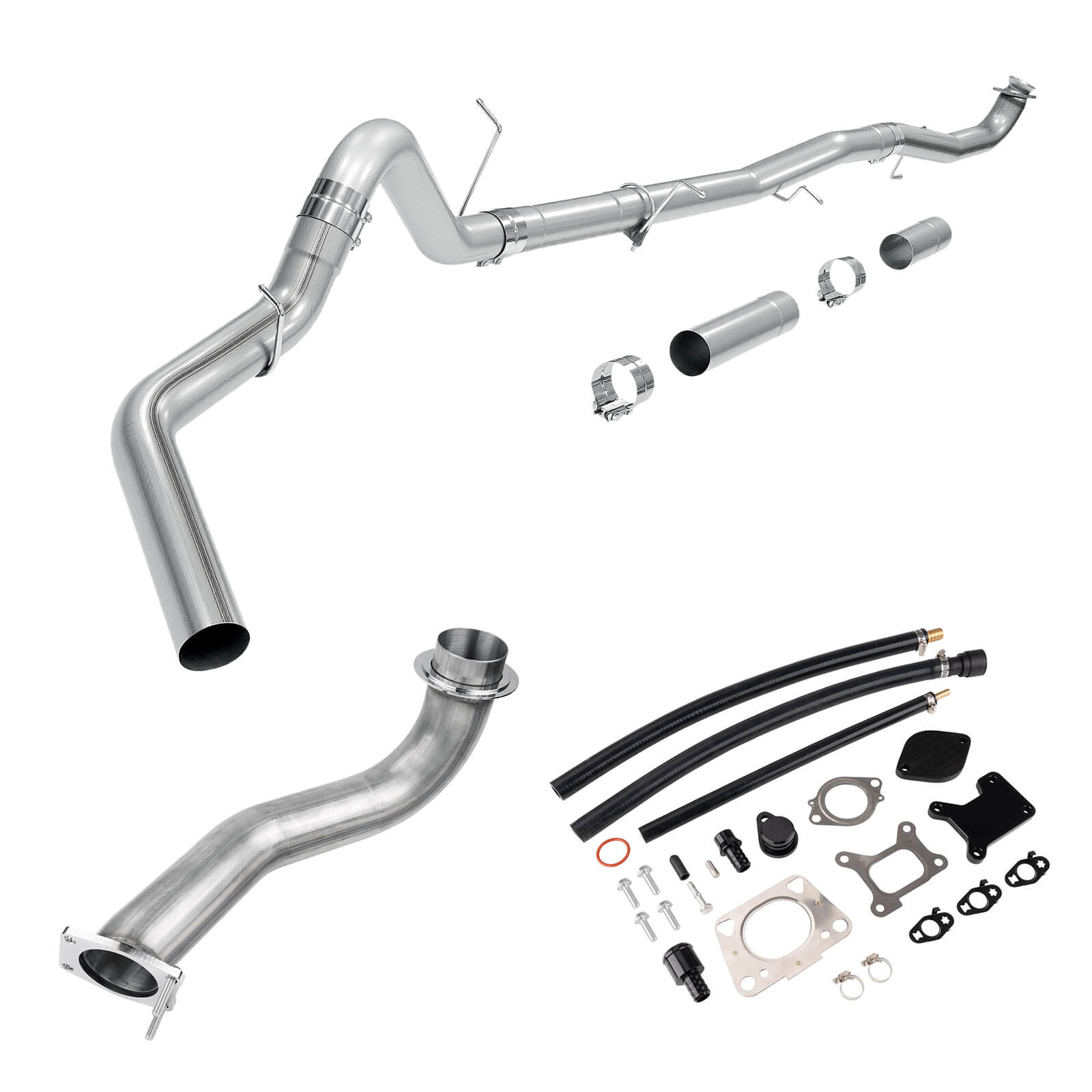 2020-2026 6.6L GM Duramx L5P 4" Downpipe-back Exhaust & EGR Delete Kit & Downpipe 0