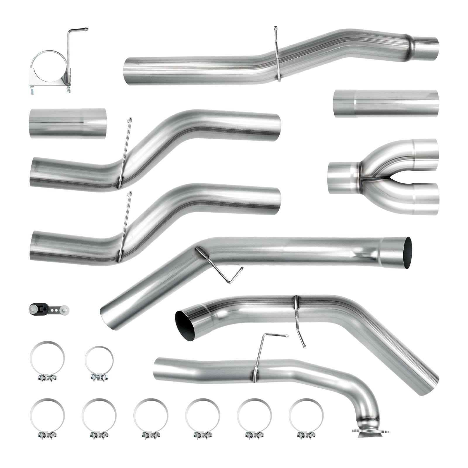2017-2019 6.6L Duramax L5P 5 Inch Downpipe-Back Dual for Chevy Silverado/GMC Sierra 2500/3500HD 1