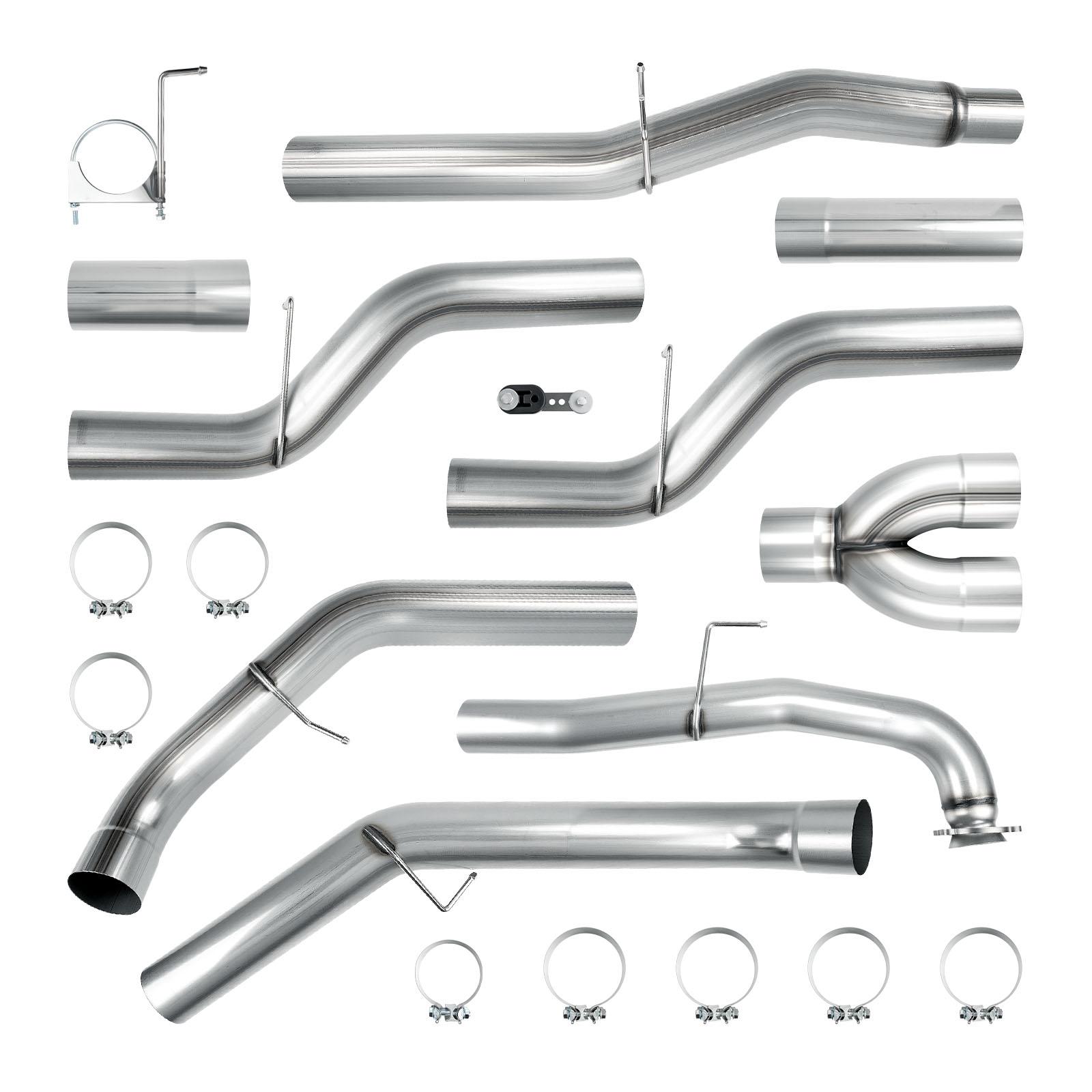 2017-2019 6.6L Duramax L5P 5 Inch Downpipe-Back Dual for Chevy Silverado/GMC Sierra 2500/3500HD 2