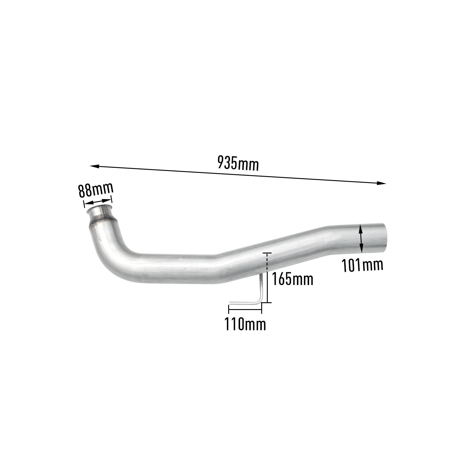 2011-2015 6.6L Duramax LML Race Pipe 4" DPF & Cat Delete for Chevy/GMC 13