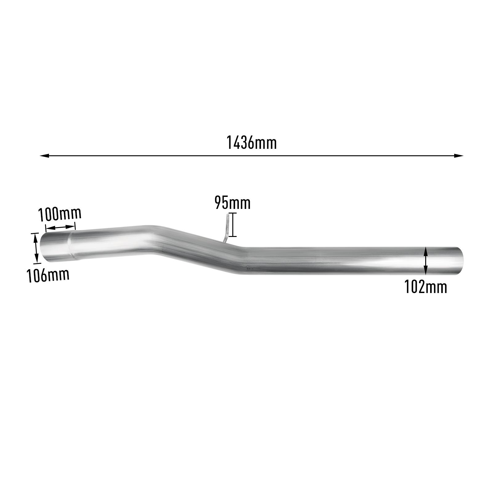 2015.5-2016 LML 6.6L Duramax 4" DPF Delete Race Pipe Exhaust for Chevy GMC 12