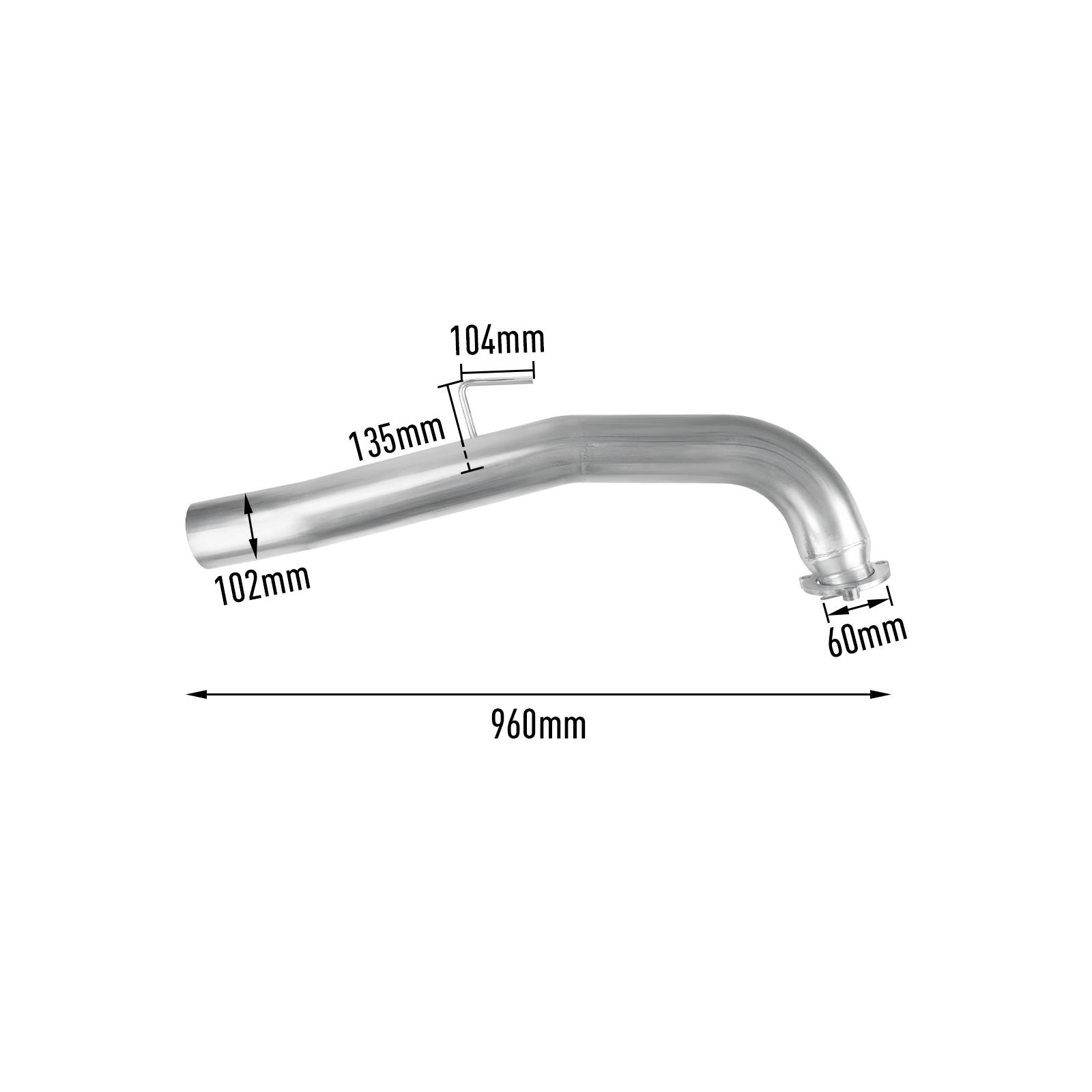 2015.5-2016 LML 6.6L Duramax 4" DPF Delete Race Pipe Exhaust for Chevy GMC 13