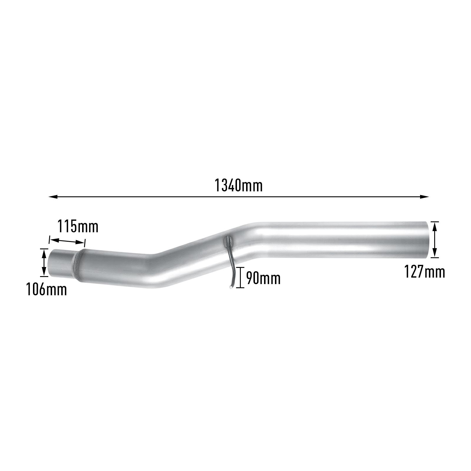 2015.5-2016 LML 6.6L Duramax 5" Downpipe-Back Exhaust for Chevy GMC 2500HD 3500HD 16