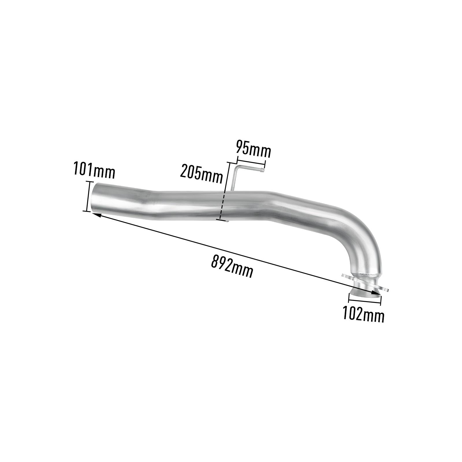 2017-2026 6.6L Duramax L5P Race Pipe 4" DPF & CAT Delete for Chevy/GMC 13