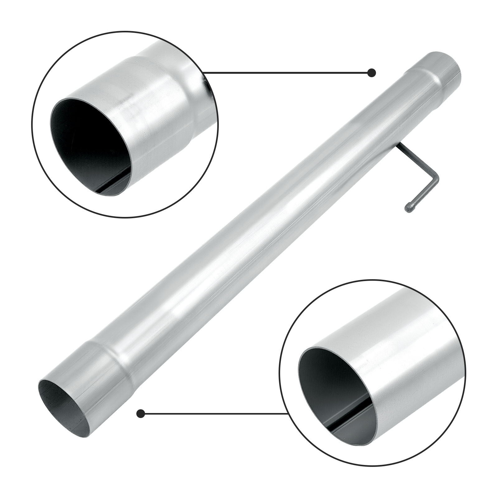 2018-2020 3.0L Powerstroke 3.5" DPF-Delete Racepipe For F150 V6 2