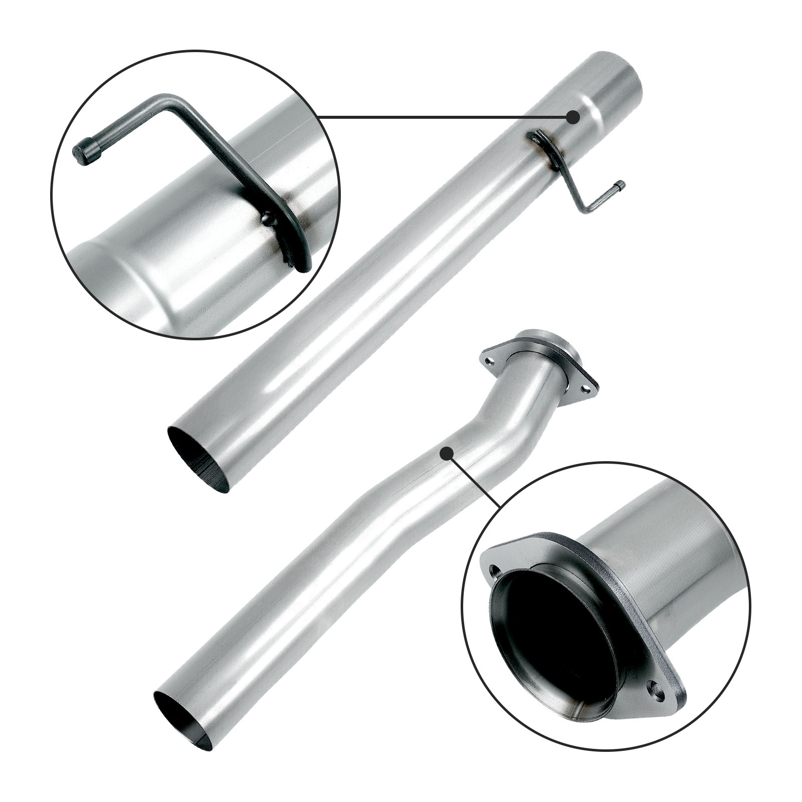 2020-2022 6.7L Powerstroke 4" DPF-Delete Racepipe For Ford F-250 F-350 F-450 Super Duty 2