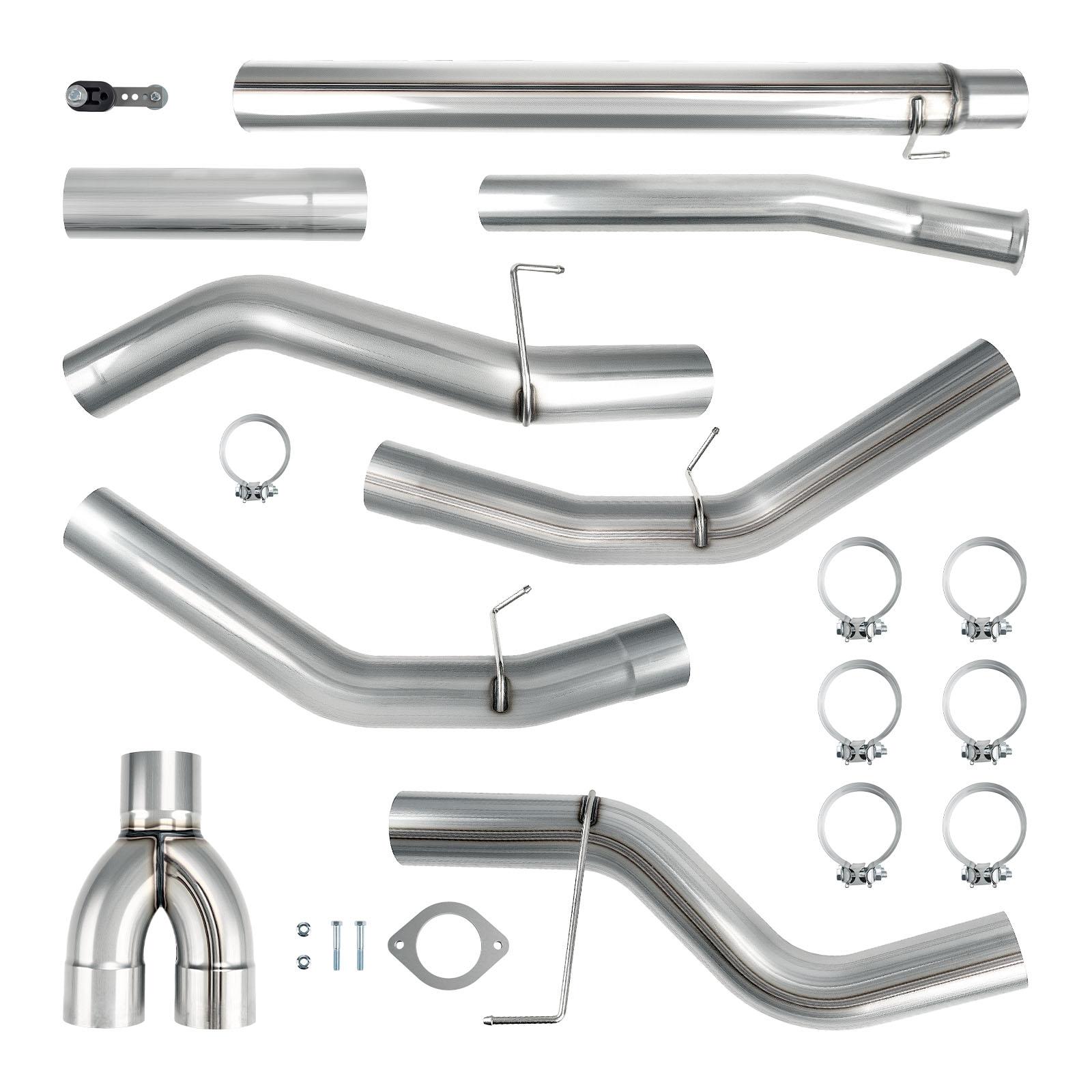 2011-2019 6.7L Powerstroke 4 Inch Downpipe-Back Dual DPF Delete for Ford F250/F350 1