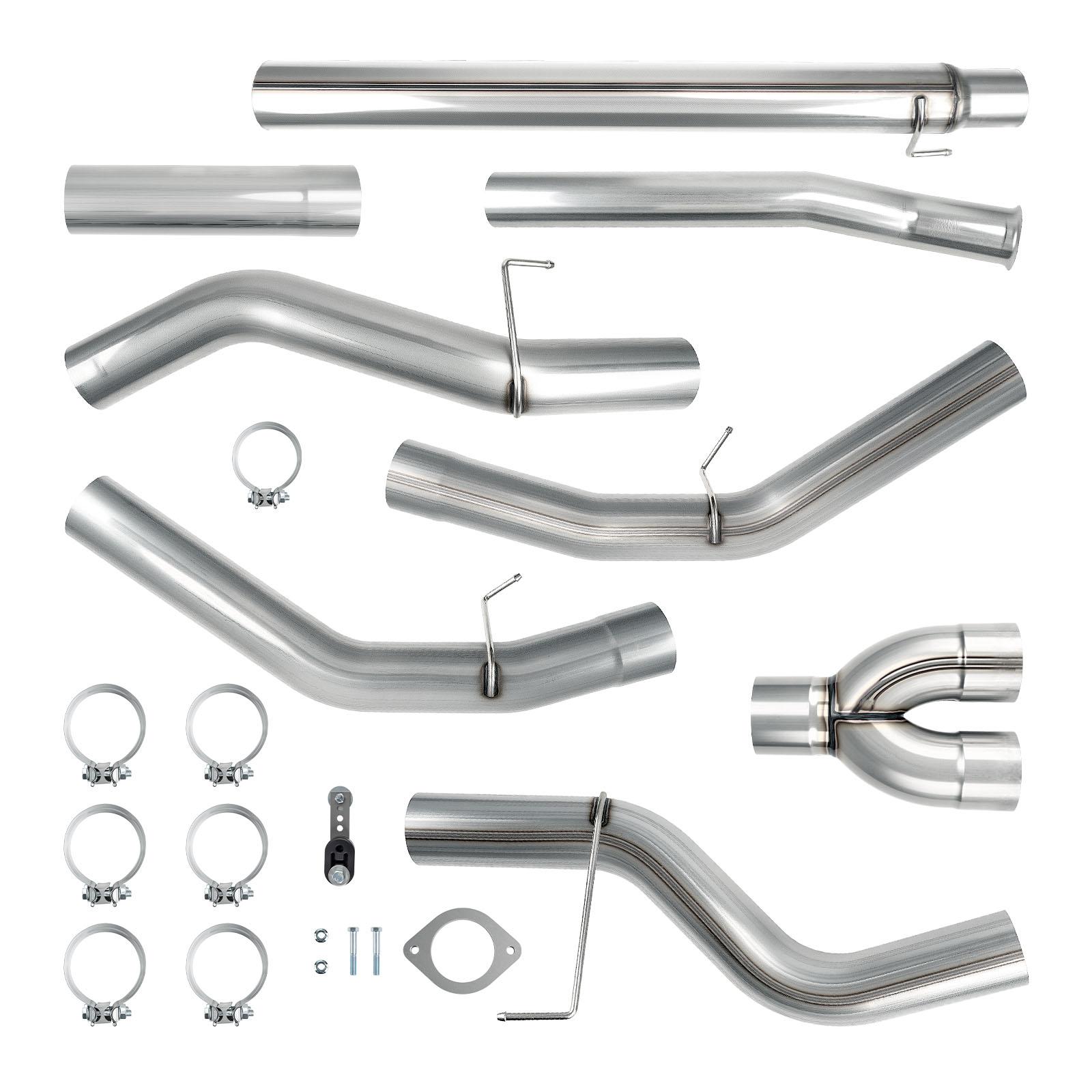 2011-2019 6.7L Powerstroke 4 Inch Downpipe-Back Dual DPF Delete for Ford F250/F350 2