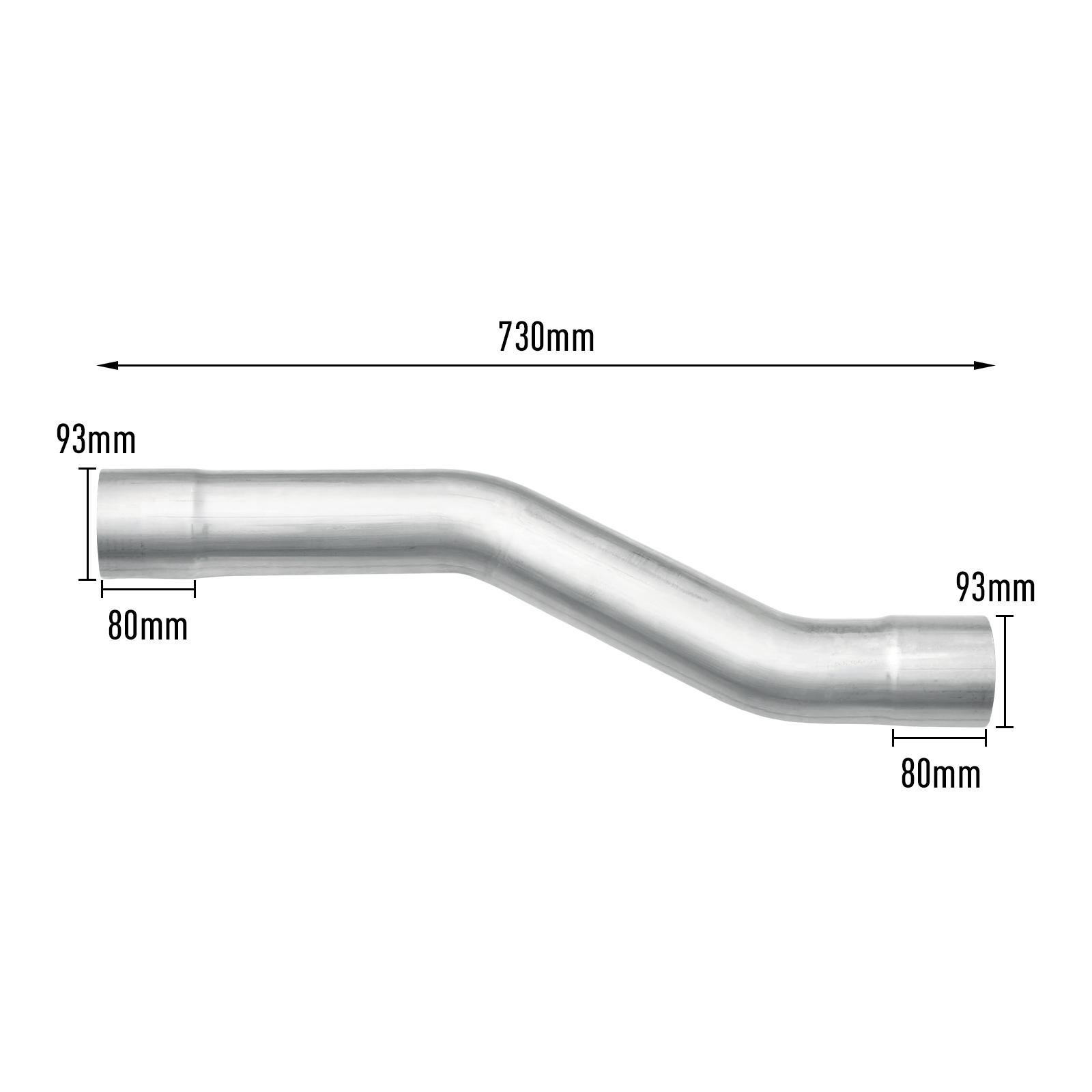 6.0L Powerstroke 3.5" Cat & Muffler Delete Race Pipe for 2003-2007 Ford F250/F350 9
