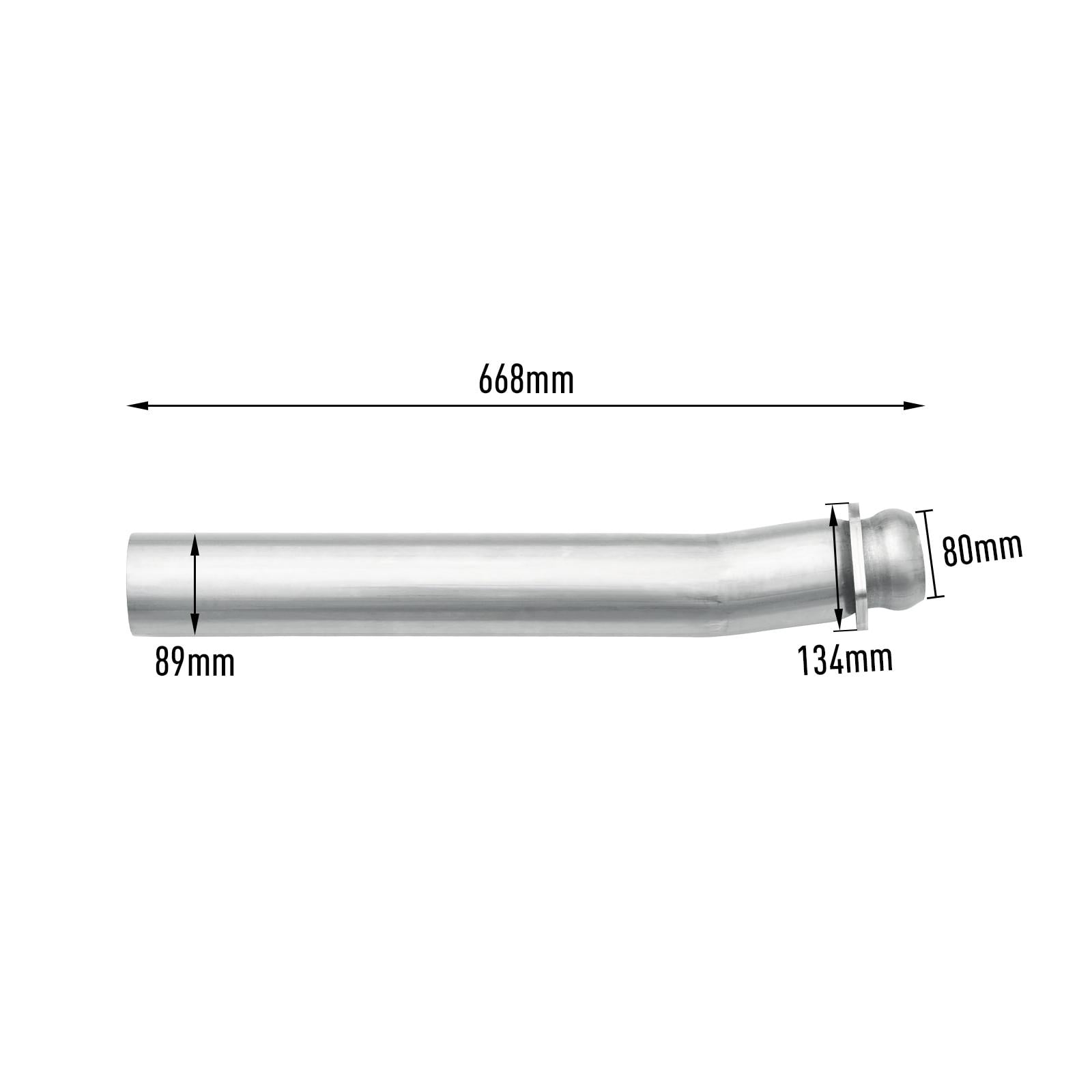6.0L Powerstroke 3.5" Cat & Muffler Delete Race Pipe With Clamps for 2003-2007 Ford F250/F350 9