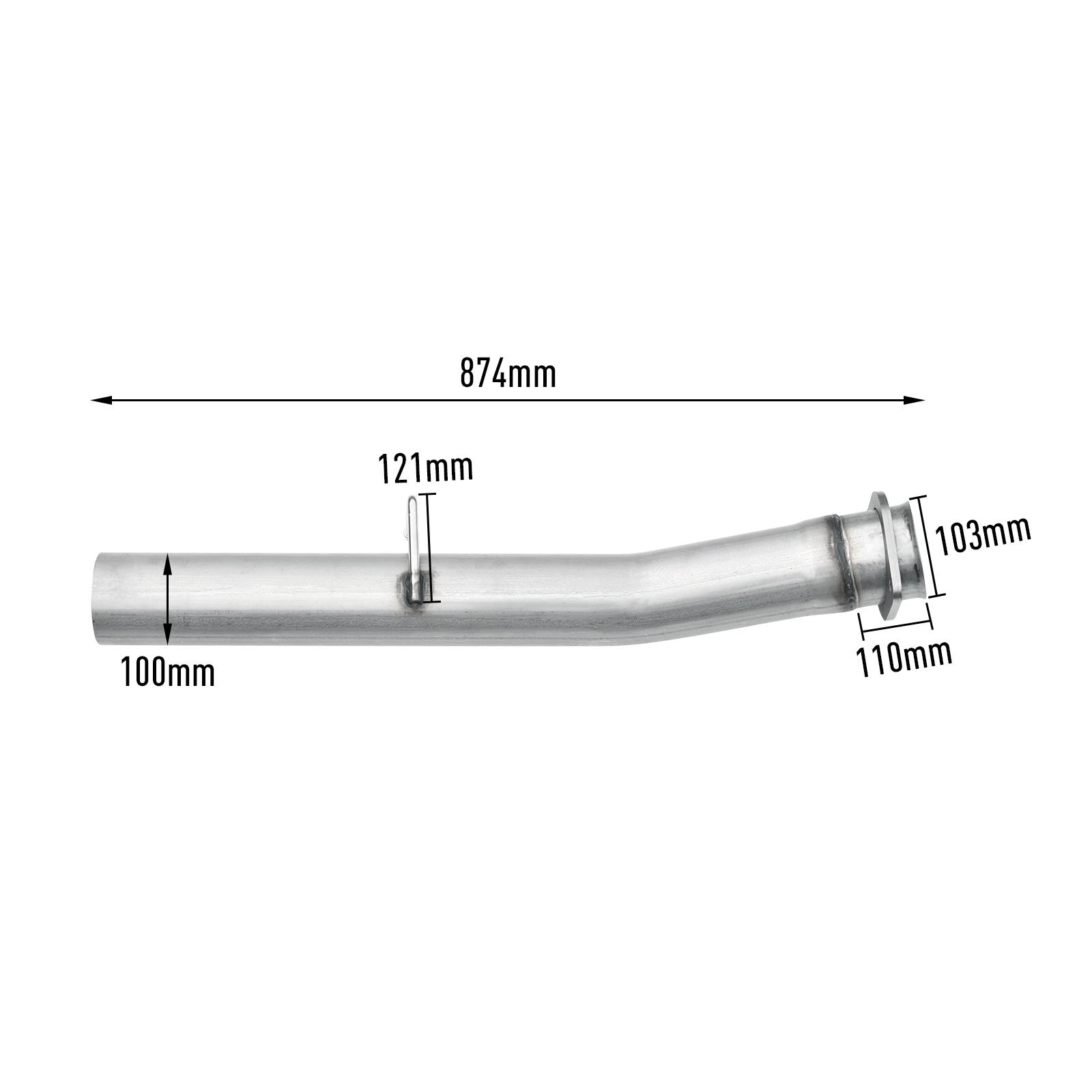 6.4L Powerstroke 4" DPF & Cat Delete Race Pipe For 2008-2010 Ford 12
