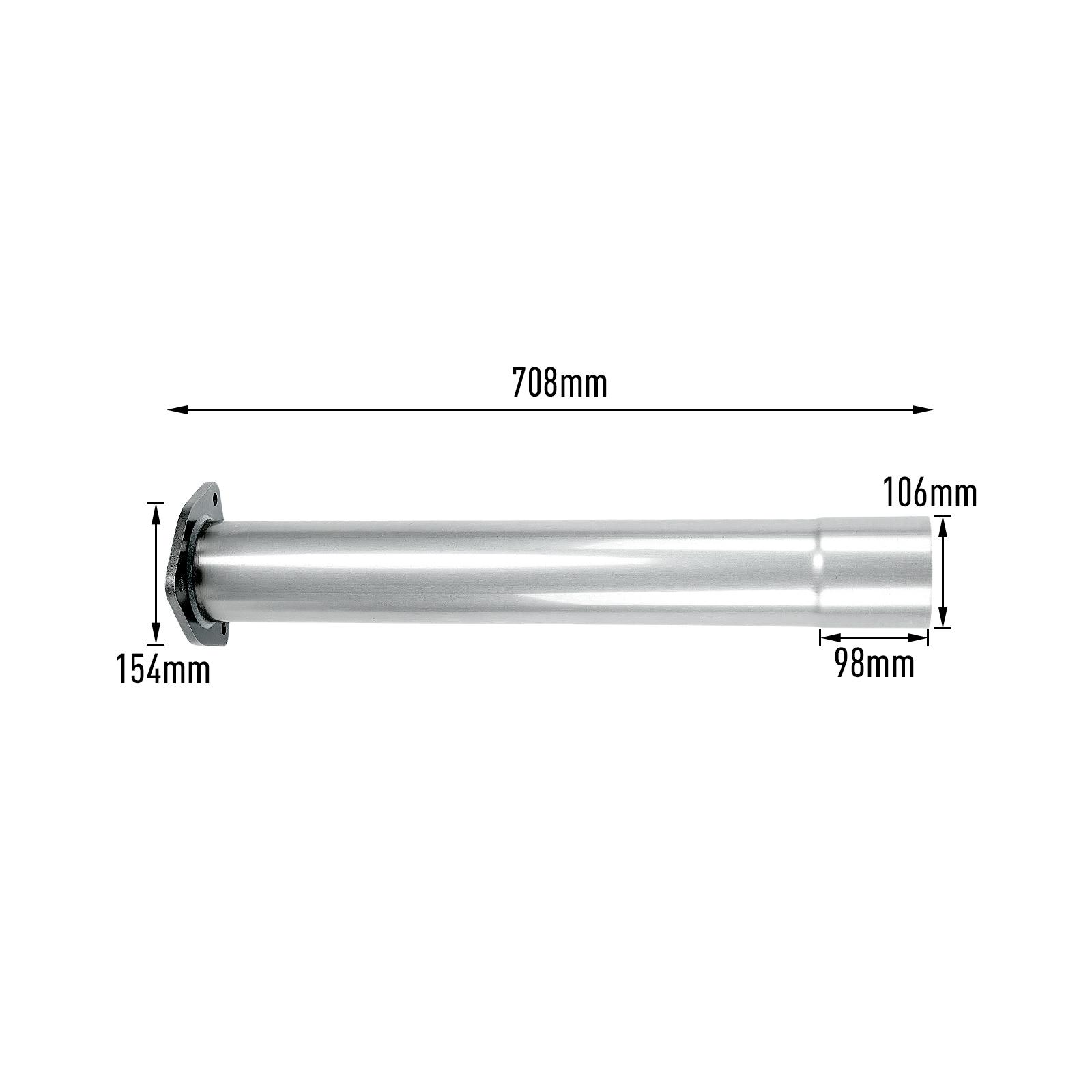 2020-2022 6.7L Powerstroke 4" DPF-Delete Race Pipe For Ford F-250 F-350 F-450 Super Duty 9