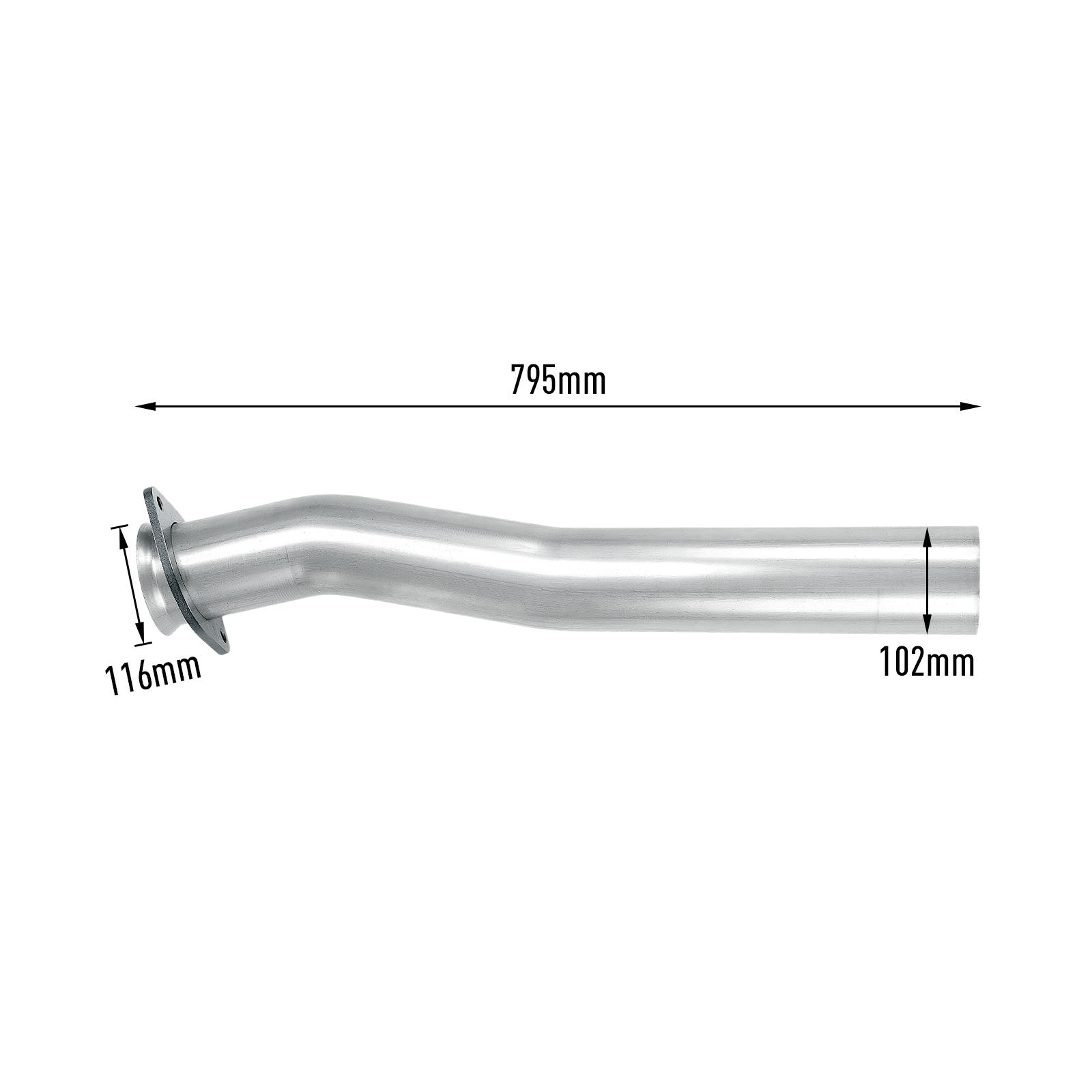 2020-2022 6.7L Powerstroke 4" DPF-Delete Race Pipe For Ford F-250 F-350 F-450 Super Duty 10