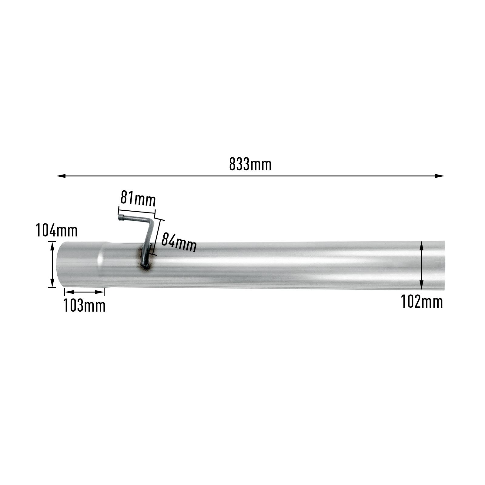 2020-2022 6.7L Powerstroke 4" DPF-Delete Race Pipe For Ford F-250 F-350 F-450 Super Duty 11