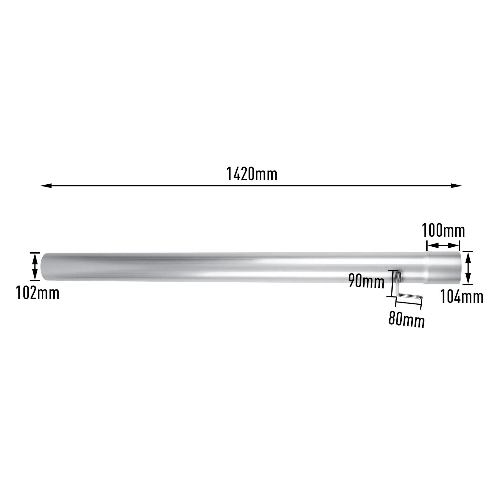 2020-2022 6.7L Powerstroke 4" Downpipe-Back DPF Delete Exhaust System With Muffler 11