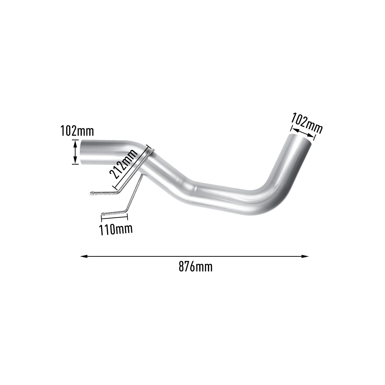 2020-2022 6.7L Powerstroke 4" Downpipe-Back DPF Delete Exhaust System With Muffler 15