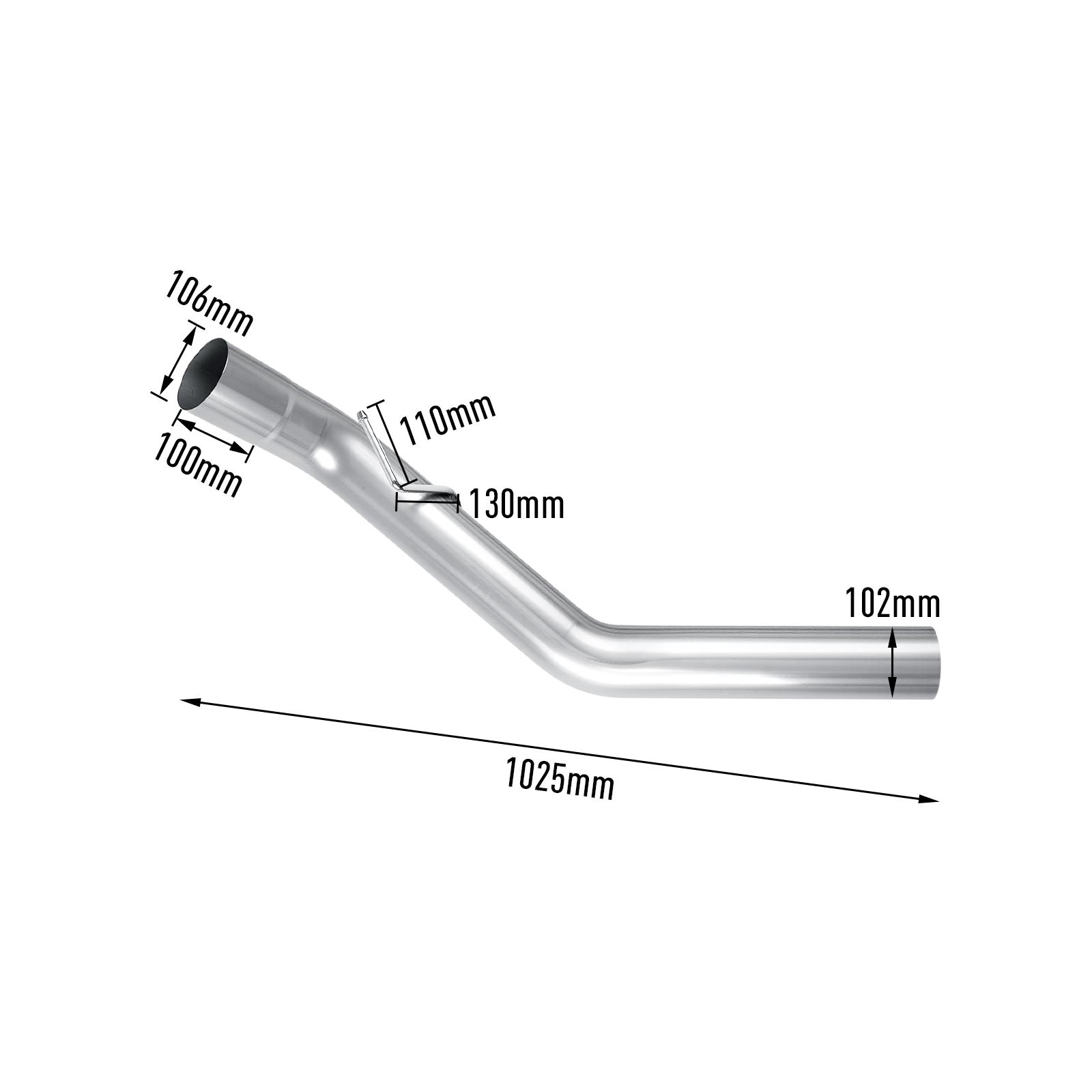 2020-2022 6.7L Powerstroke 4" Downpipe-Back DPF Delete Exhaust System With Muffler 16