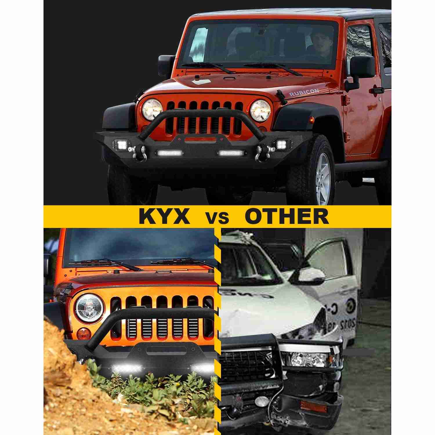 Suncent® 2007-2018 Jeep Wrangler JK Front Bumper Without Light 4