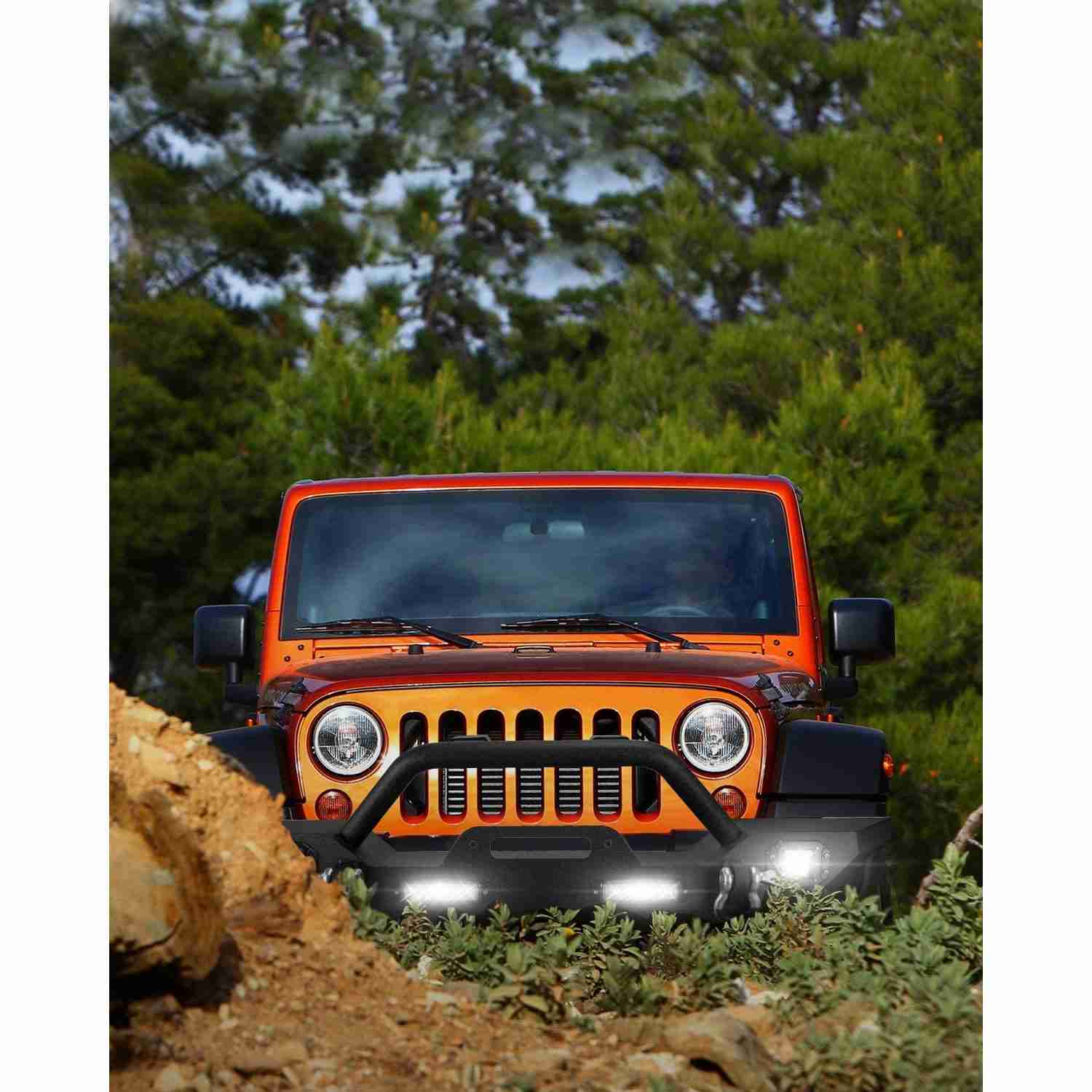 Suncent® 2007-2018 Jeep Wrangler JK Front Bumper Without Light 5