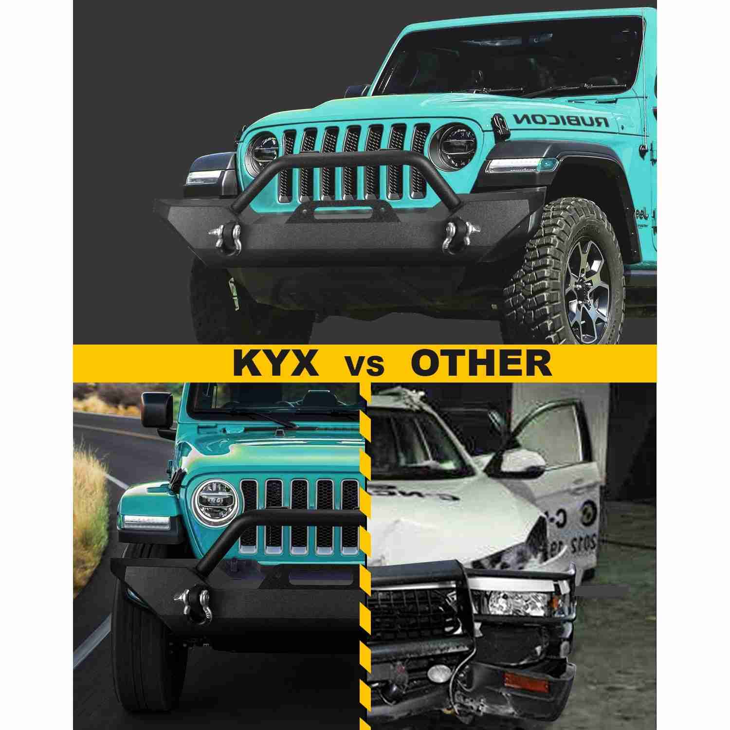 Suncent® 2018-2022 Jeep Wrangler JL/2020-2022 Jeep Gladiator Front Bumper 4