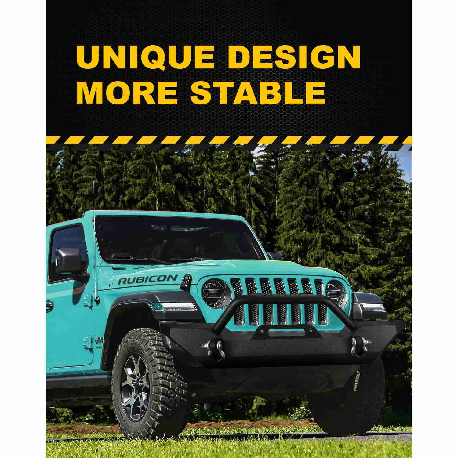 Suncent® 2018-2022 Jeep Wrangler JL/2020-2022 Jeep Gladiator Front Bumper 1