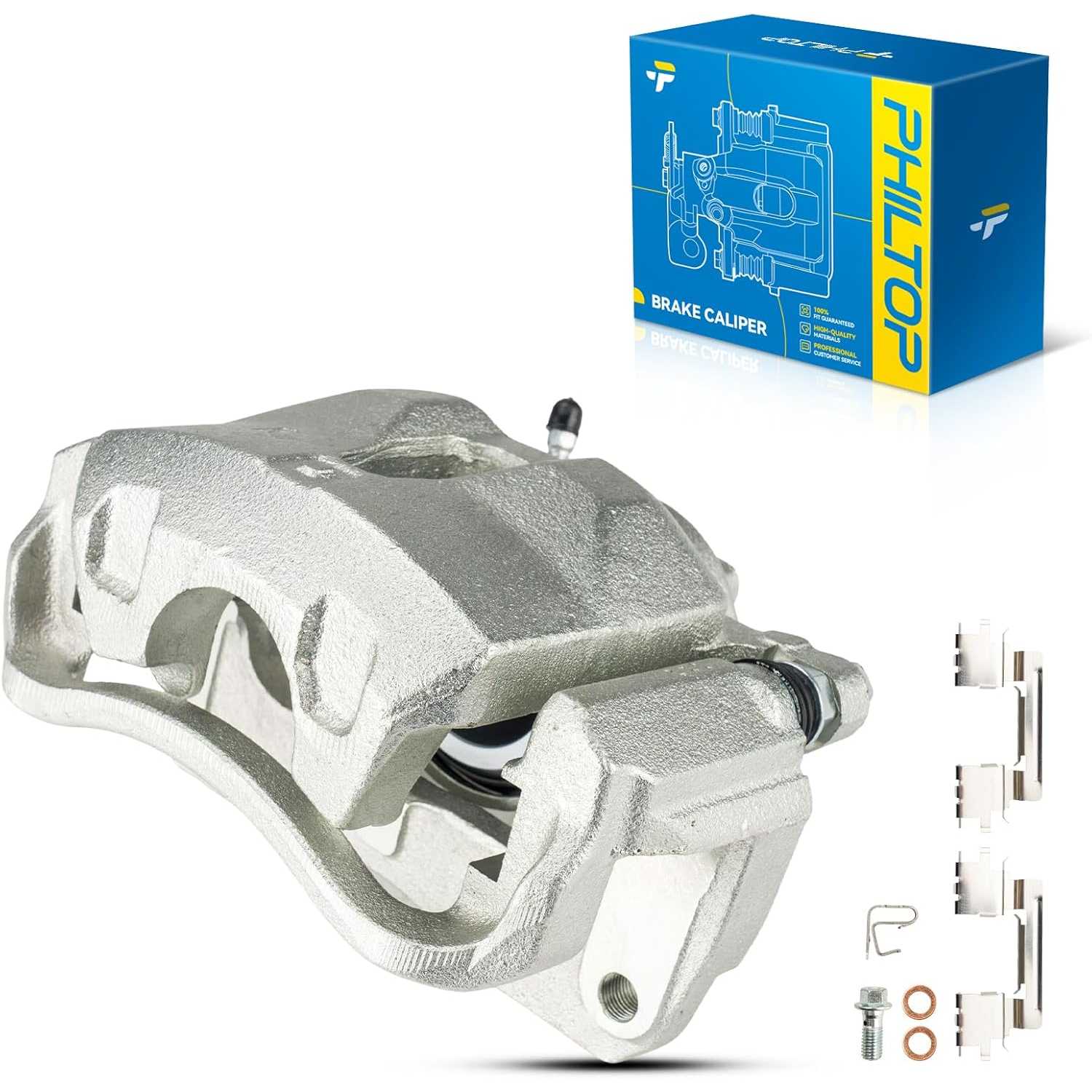PHILTOP 19B2715 Front Right Brake Caliper Fit Toyota for 2004-2010 Sienna, 2005-2007 Avalon, 2004-2008 Solara, 2005-2006 Camry 3