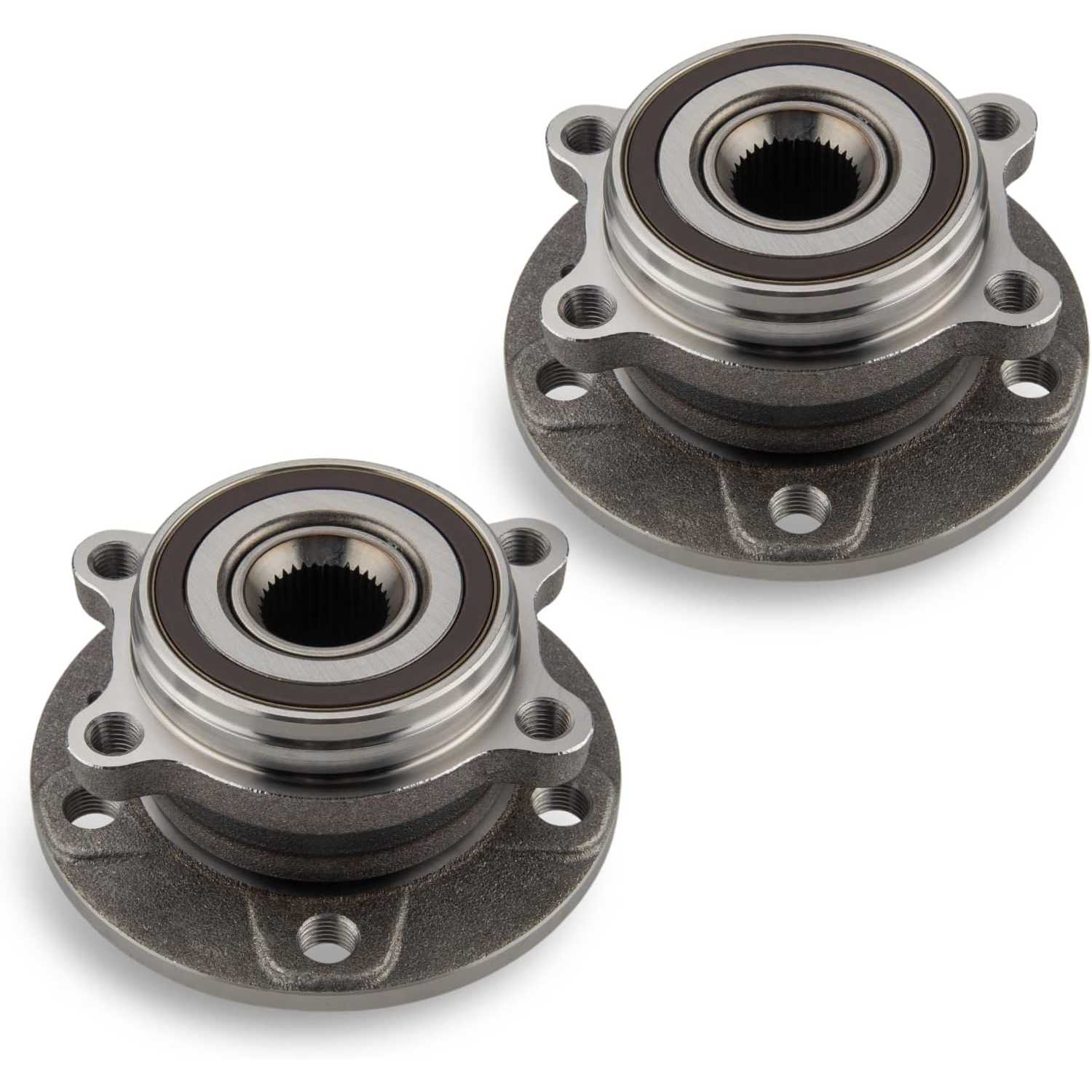 PHILTOP 513253 x2 Front Wheel Bearing Hub Assembly Compatible with 2006-2018 Jetta, 2006-2010 2012-2022 Passat, 2009-2017 Tiguan