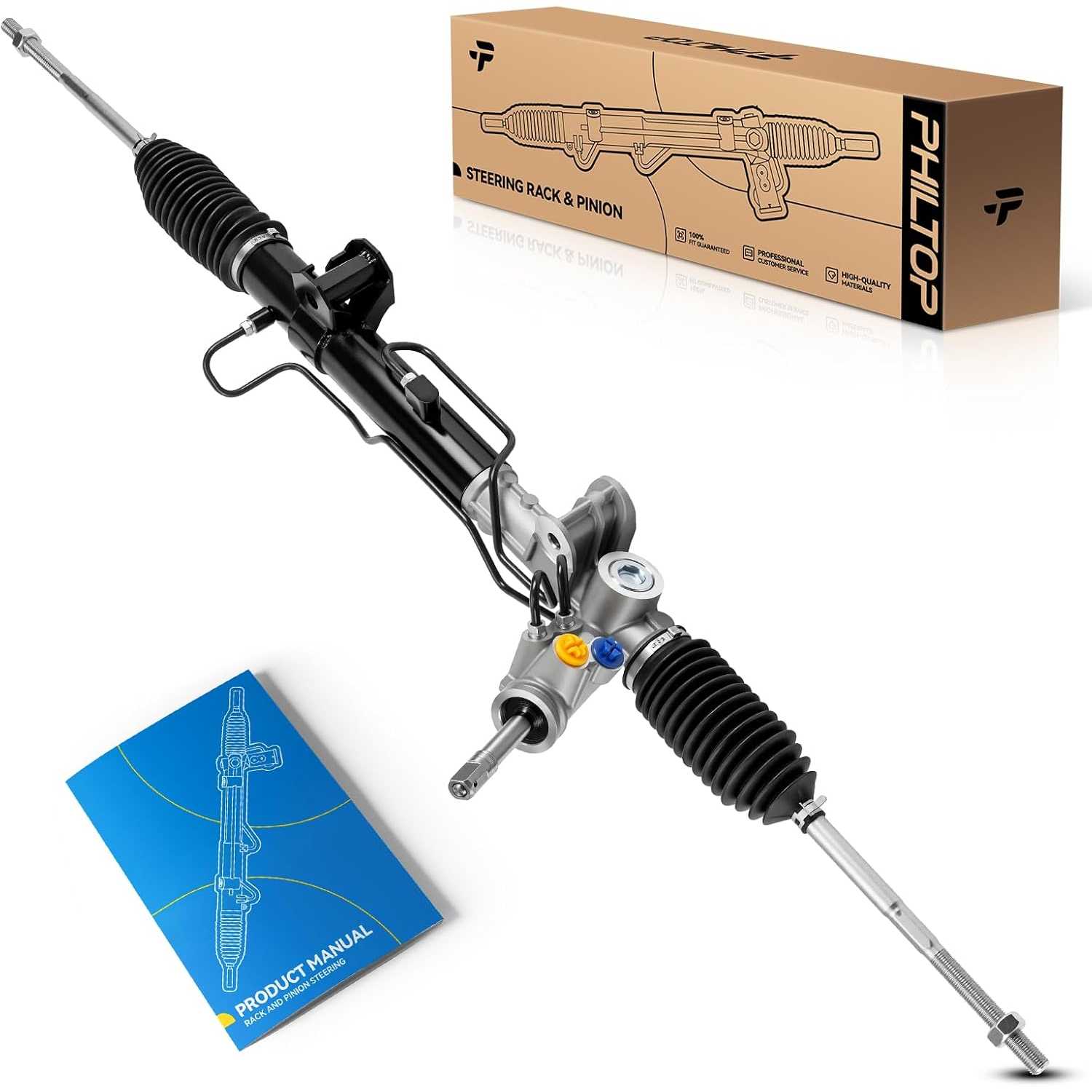 PHILTOP Power Steering Rack and Pinion Assembly Compatible with 2011-2017 Patriot/Compass 2.4L, 2007-2010 Patriot/Compass, 2011-