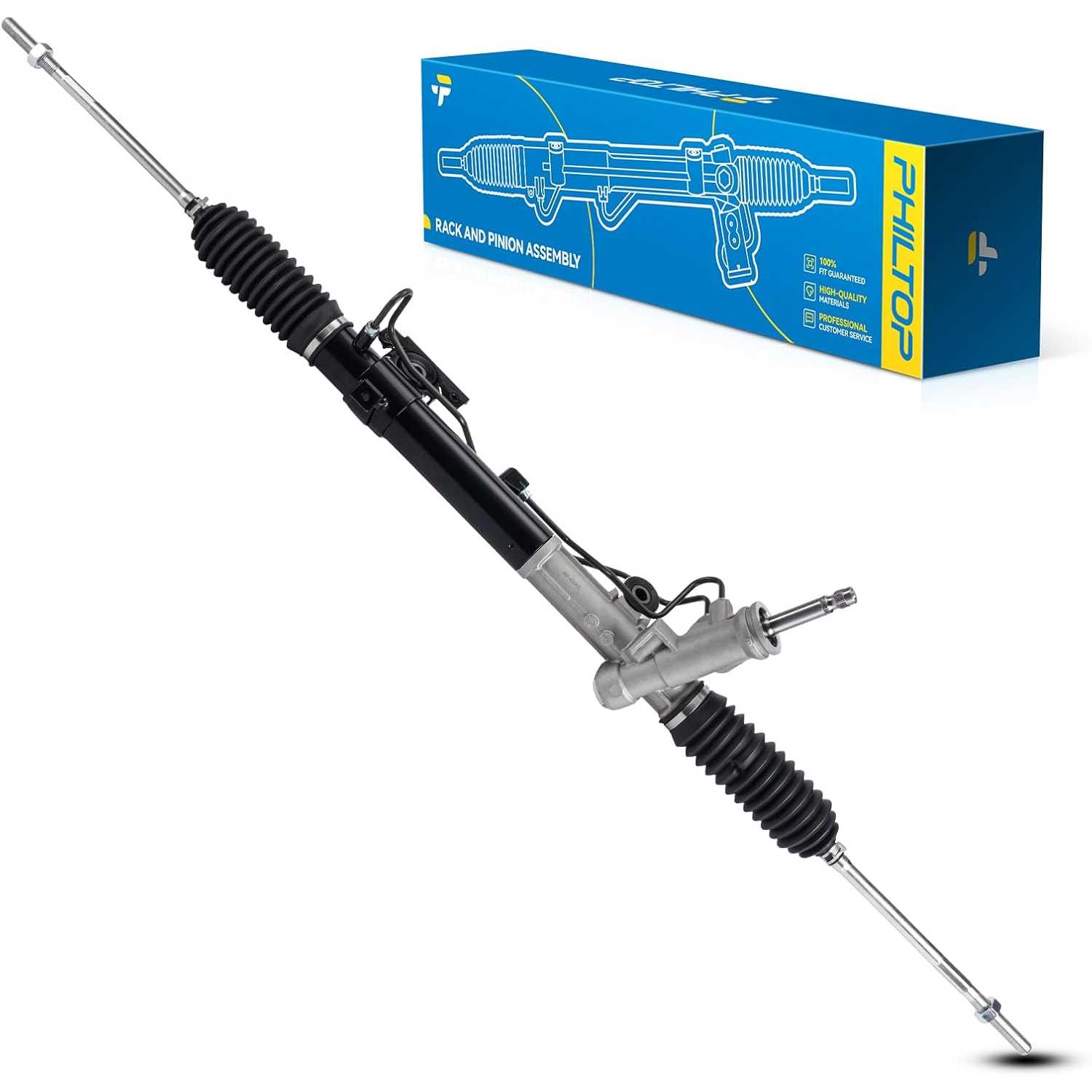 PHILTOP Power Steering Rack and Pinion Assembly Compatible with 2009-2015 Outlander 2.4L, 2008-2010 Lancer 2.0L, 2009-2015 Lance